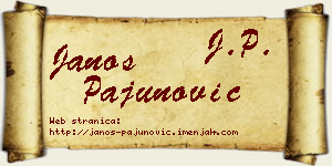 Janoš Pajunović vizit kartica